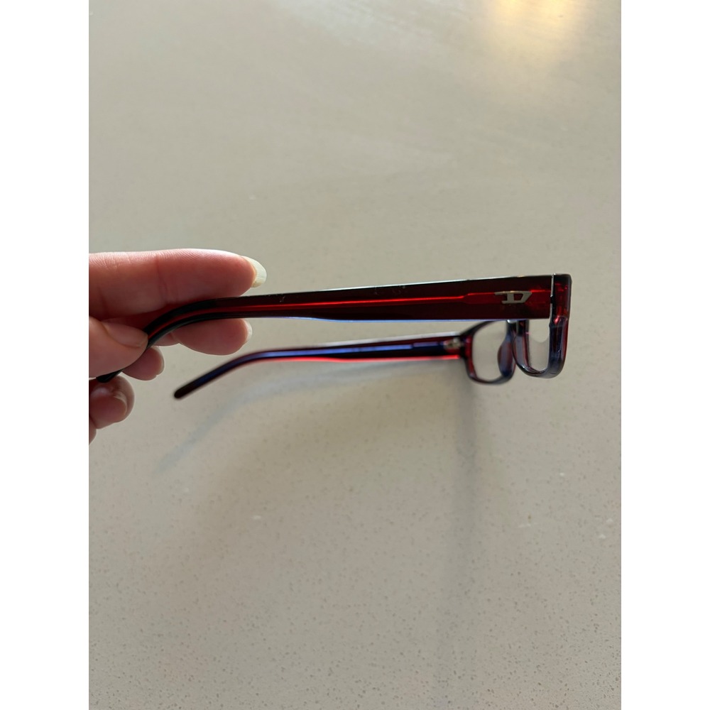 Diesel Oh-La-La L38 Burgundy Red Rectangular Eyeglass Frames Italy 140mm